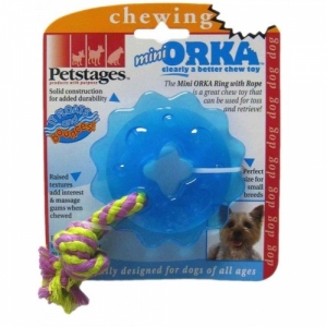 Petstages игрушка для собак Mini "ОРКА кольцо с канатом" маленькая