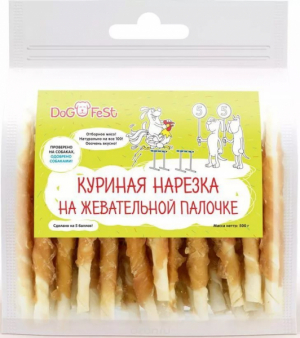 Dog Fest  КУРИНАЯ НАРЕЗКА НА ЖЕВАТЕЛЬНОЙ ПАЛОЧКЕ