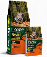 Monge BWild Grain Free All Breeds Adult Dog Anatra для взрослых собак всех пород с уткой и картофелем